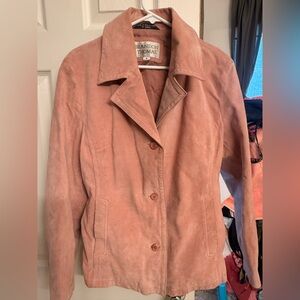 Brandon Thomas Blush Suede Blazer